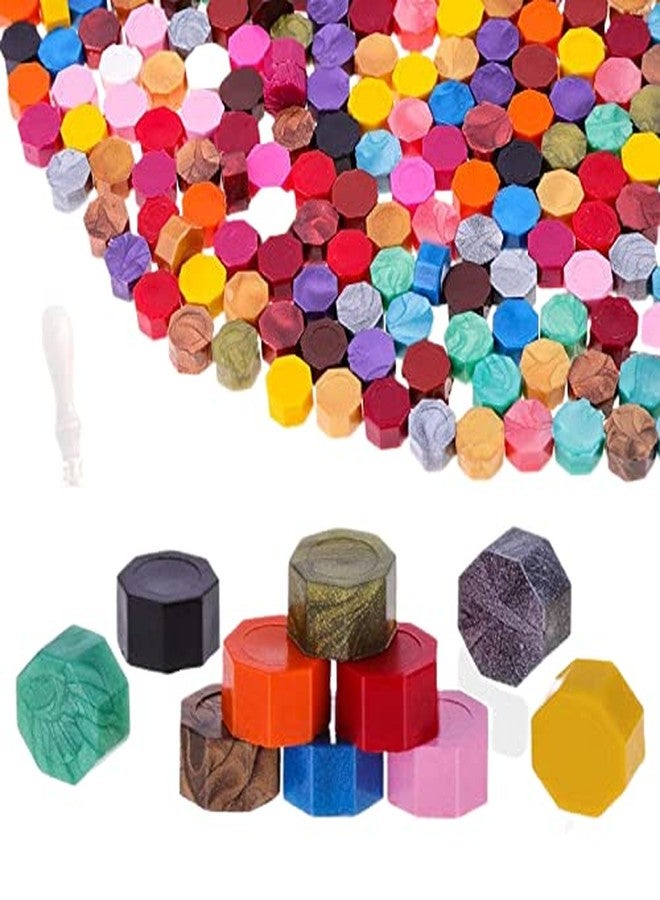 Kunya® Wax Seal Octagon Beans Stamps for Vintage Craft Envelope Documents Wedding Birthday Party Invitation Sealing Wax Ancient Sealing Wax Stamp Making - 100 Pieces, Mixed Color - Image 1